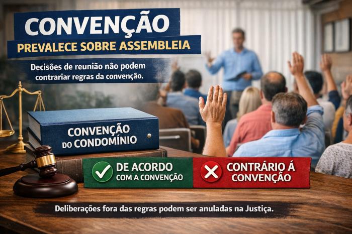 Convenção do condomínio prevalece sobre decisões de assembleia e define limites da gestão