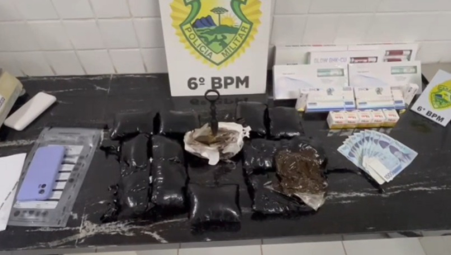 Mulher é presa com haxixe avaliado em mais de R$ 210 mil em Cascavel