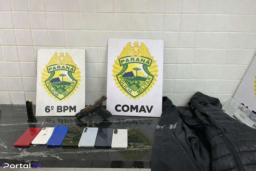 Suspeitos são detidos após roubo e perseguição com apoio aéreo em Cascavel