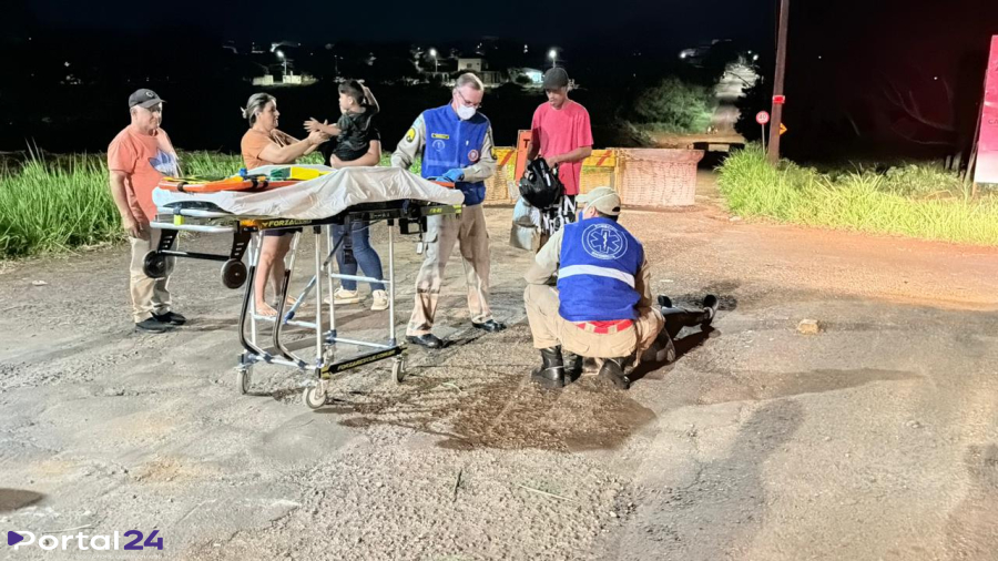 Motociclista sofre queda em trecho em obras e fica ferido em Cascavel