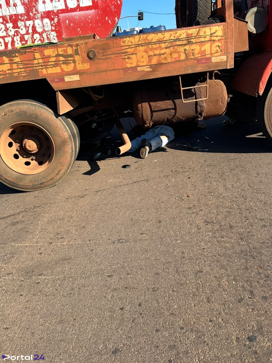 Motociclista fica gravemente ferido após acidente com caminhão em Campo Mourão