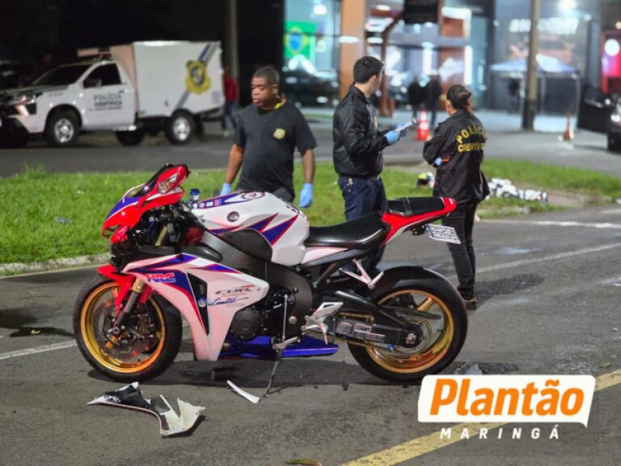 Jovem motociclista morre após colisão e motorista abandona local do acidente em Maringá