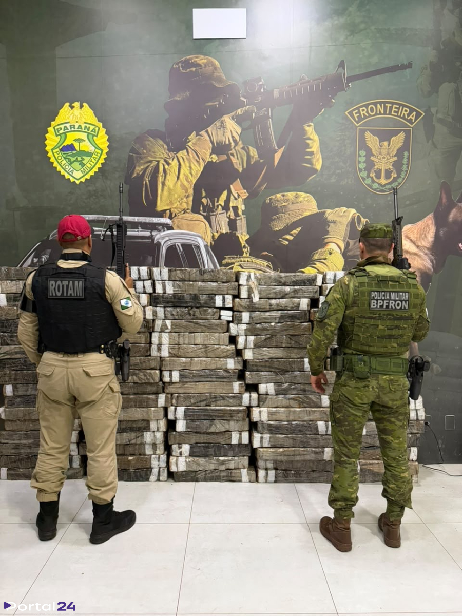 Apreensão de 1 tonelada de maconha mobiliza forças policiais na PR-323