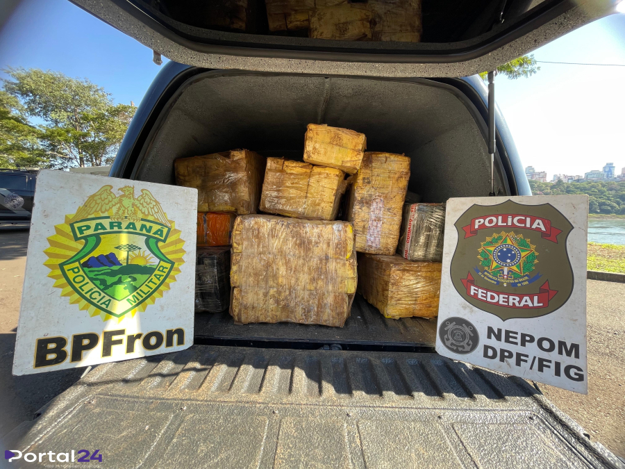 Grande apreensão de drogas é realizada em Foz do Iguaçu durante ação conjunta entre BPFRON e Polícia Federal