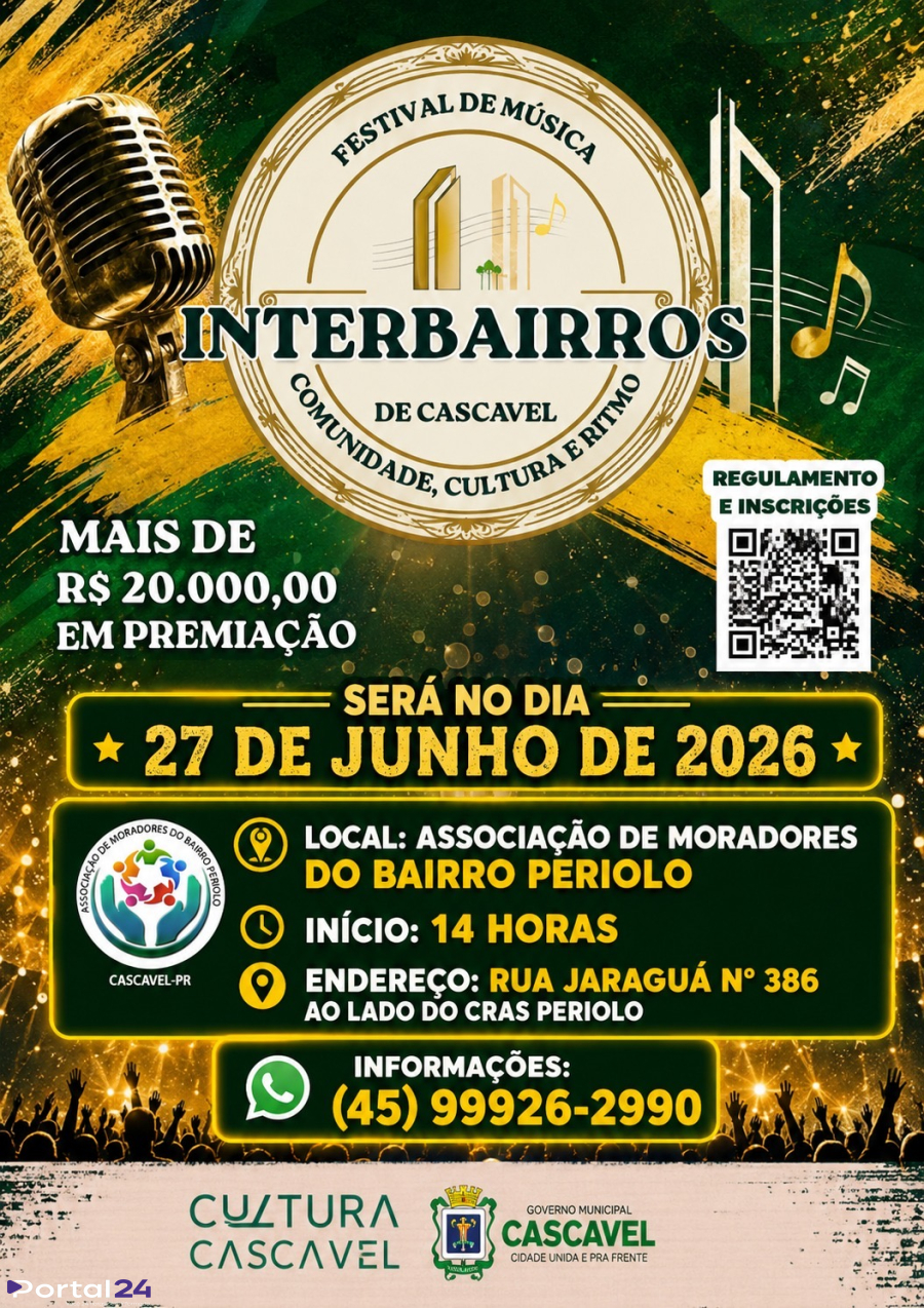 Festival Interbairros de Música em Cascavel promete agitar a comunidade com mais de R$ 20 mil em prêmios