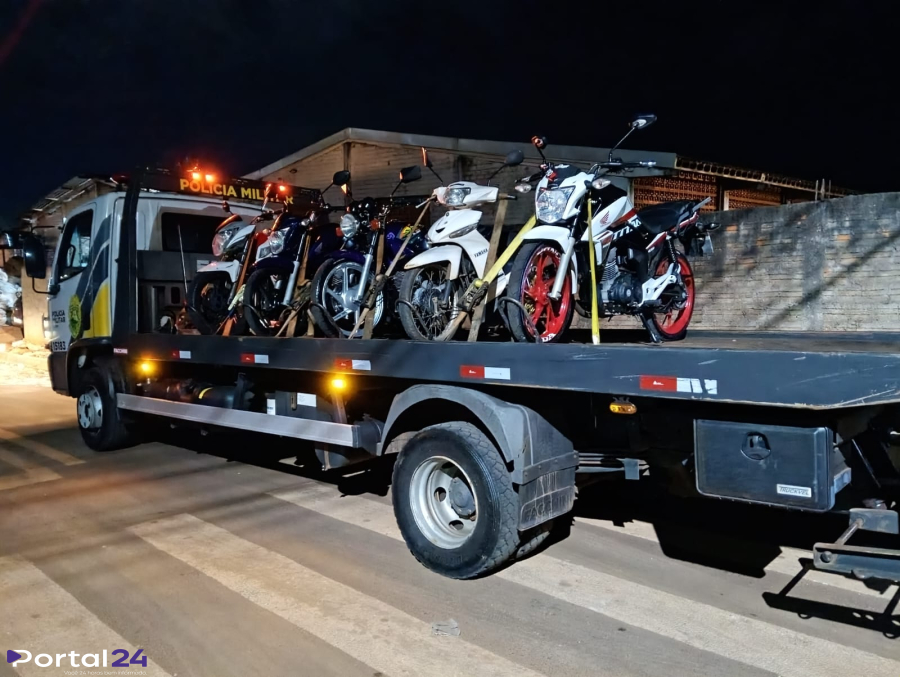 Fiscalização recolhe motocicletas e aplica mais de 100 autuações na Avenida Piquiri, em Cascavel