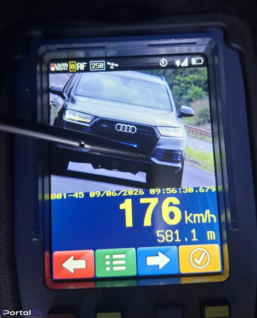 Motorista é flagrado a 176 km/h durante operação radar na PR-323 em Paiçandu