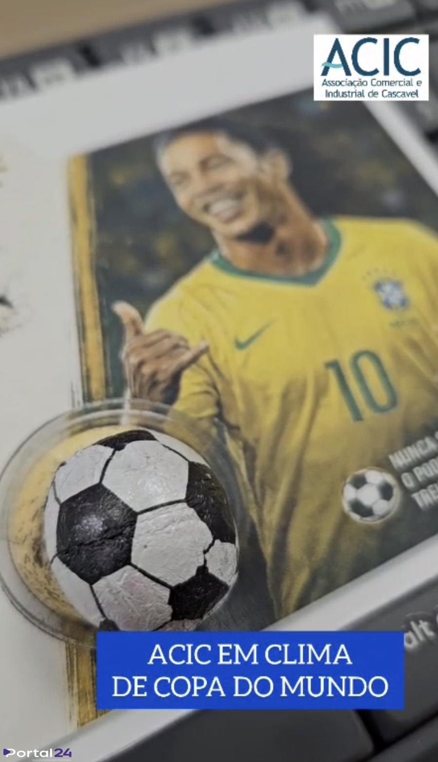 Acic entra no clima da Copa 2026 com mensagem inspiradora de Ronaldinho