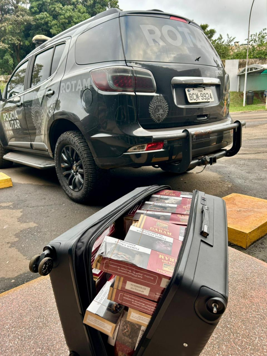 ROTAM apreende contrabando na rodoviária de Medianeira