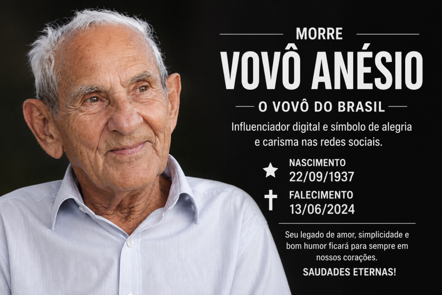 Morre Vovô Anésio, fenômeno das redes sociais, aos 88 anos