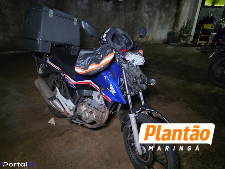 Motoboy e morador de rua ficam em estado gravíssimo após atropelamento em Maringá