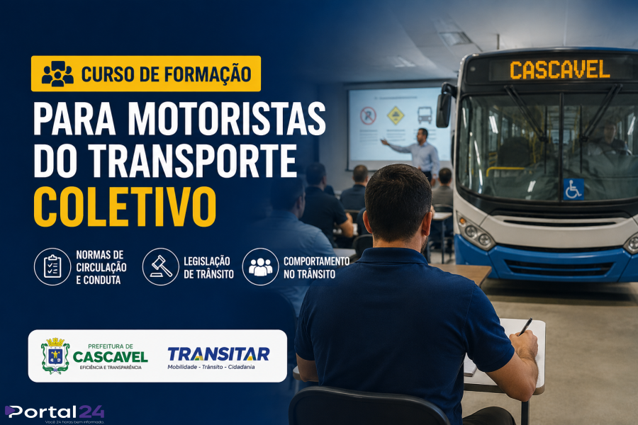 Curso reforça capacitação de motoristas do transporte coletivo em Cascavel
