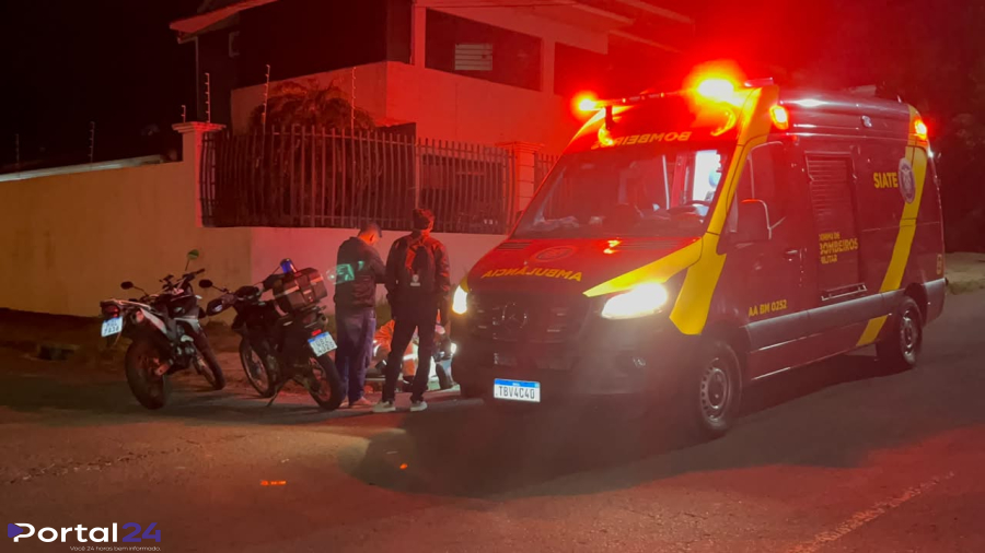 Colisão entre motocicletas deixa mulher ferida em Cascavel