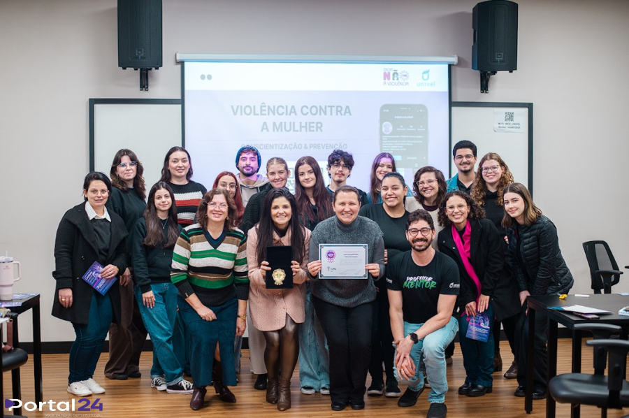 Projeto da Univel conquista 1º lugar no Paraná por atuação no combate à violência contra a mulher em Cascavel