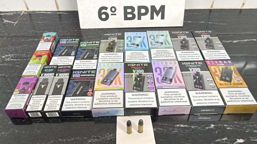 Choque prende homem com vapers e munições no Cascavel Velho