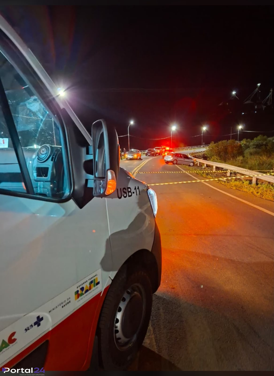 Motociclista morre em grave acidente envolvendo carro na PR-180, em Três Barras do Paraná