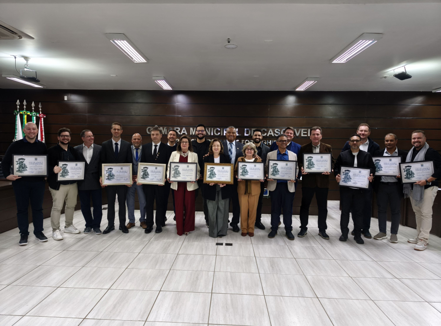 Entidades, empresa e profissionais recebem homenagens da Câmara