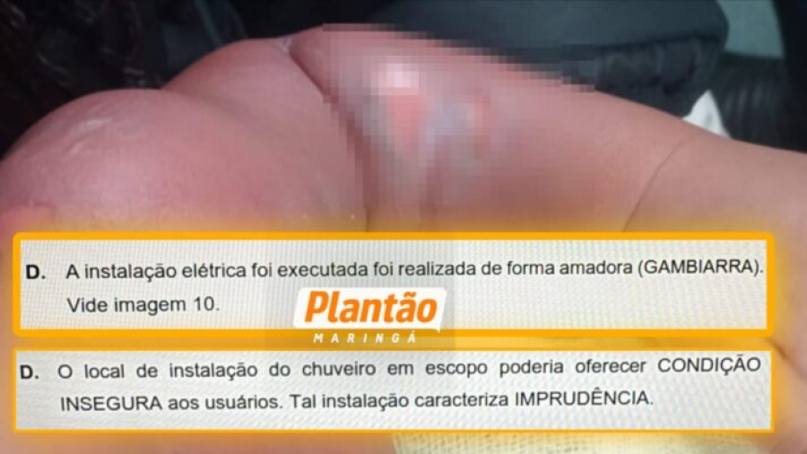 Laudo aponta ligação elétrica irregular em chuveiro de CMEI onde bebê sofreu queimaduras em Sarandi