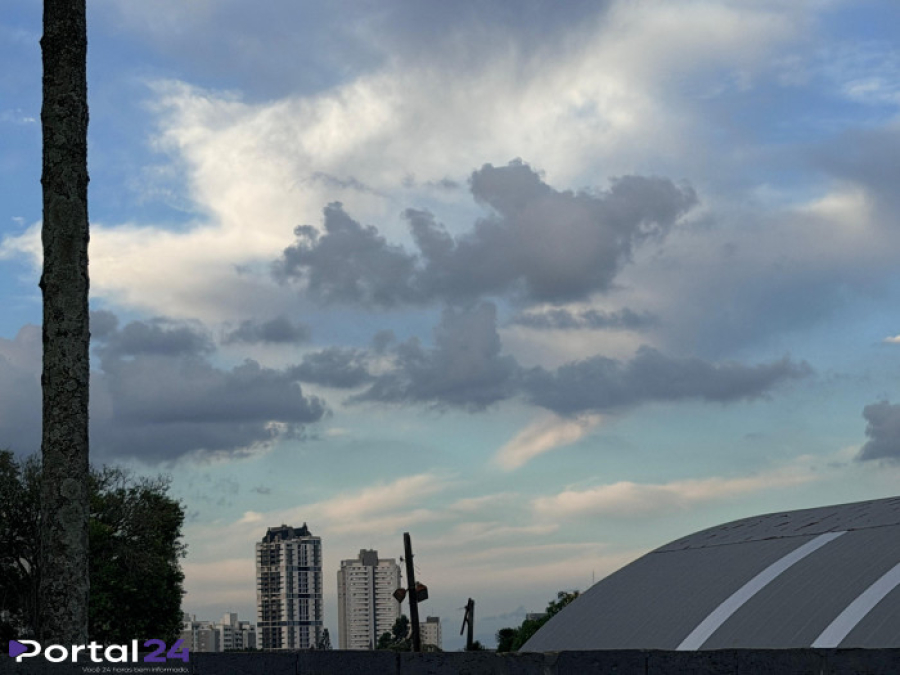 Sábado será de tempo instável e temperaturas amenas em Cascavel e região Oeste
