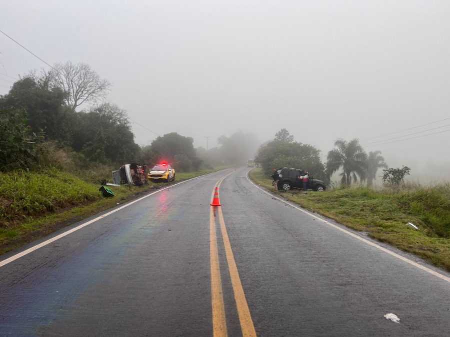 Colisão na PR-471 deixa três pessoas feridas em Catanduvas