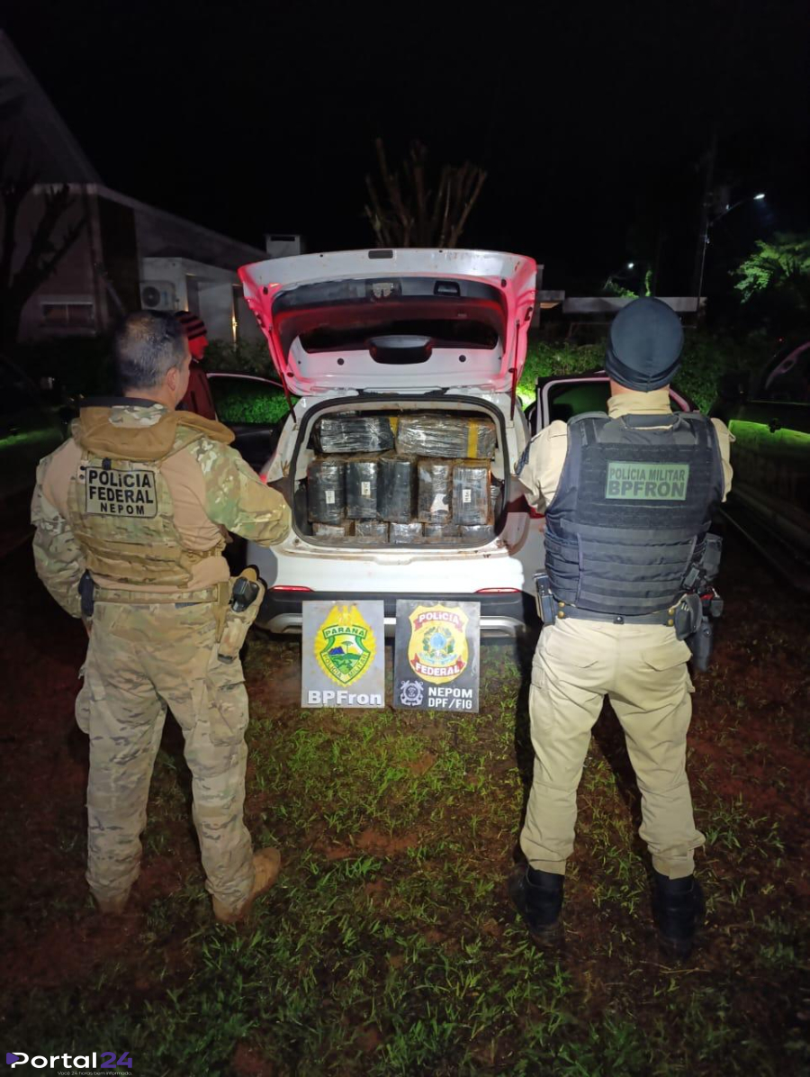 PF e PM apreendem mais de uma tonelada de maconha em Santa Helena