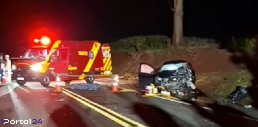 Motorista morre e duas pessoas ficam feridas em colisão frontal na PR-323, em Jussara