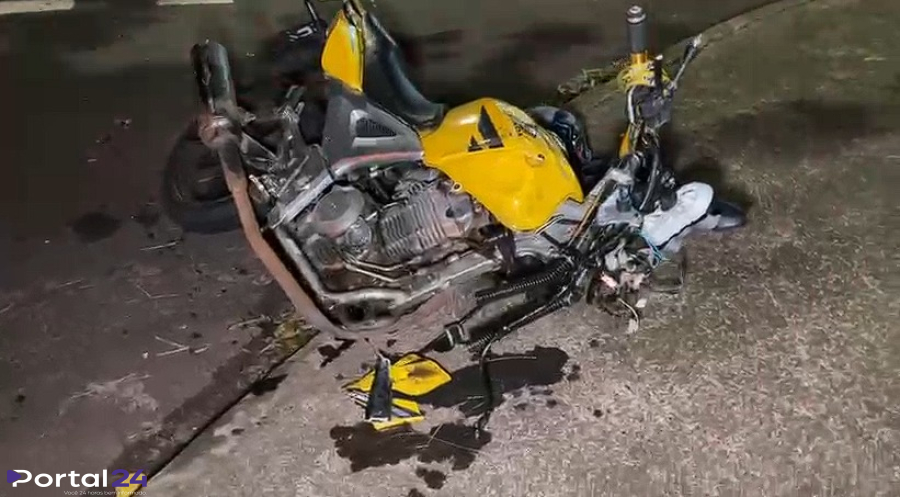 Motociclista fica ferido em acidente na Avenida Tito Muffato, em Cascavel