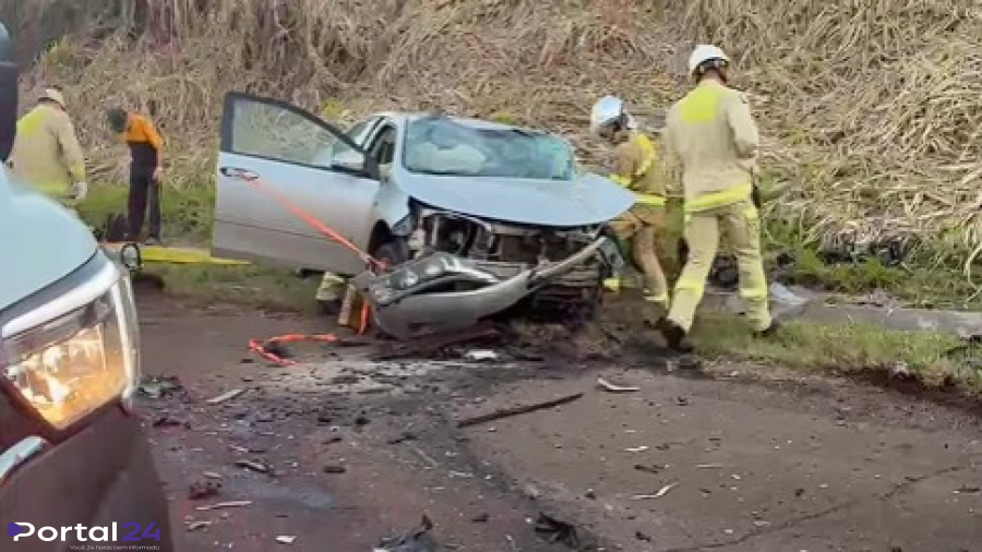 Colisão entre três veículos deixa feridos graves na PRC-280, em Vitorino