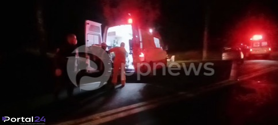 Motorista fica preso às ferragens após grave acidente na PR-483, em Francisco Beltrão