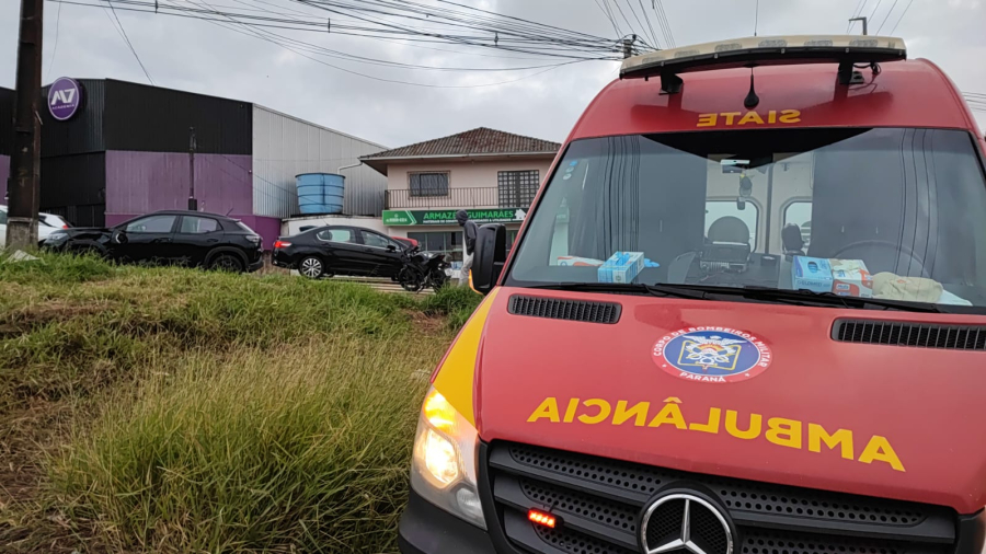 Motociclista fica ferido em acidente na região norte de Cascavel