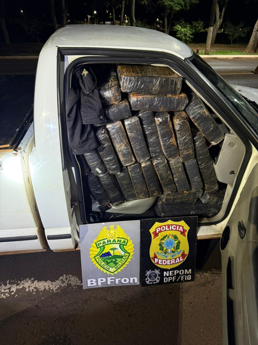 PF e PM apreendem veículos carregados com mais de 1 tonelada de maconha em Santa Helena