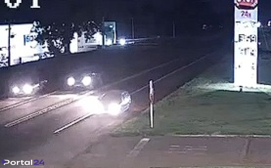 Câmera de segurança flagra motoristas fazendo conversão irregular após grave acidente na BR-277 em Santa Tereza do Oeste