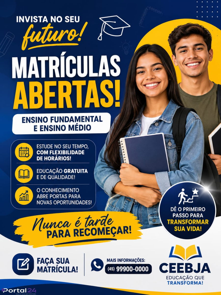 Matrículas abertas no CEEBJA oferecem oportunidade para jovens e adultos concluírem os estudos