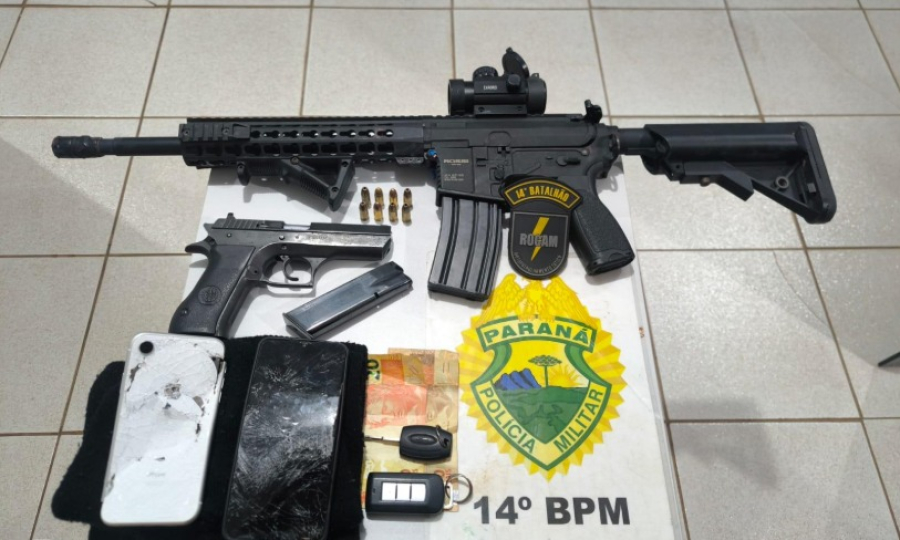 ROCAM recupera veículo roubado após perseguição na BR-277 e prende três suspeitos