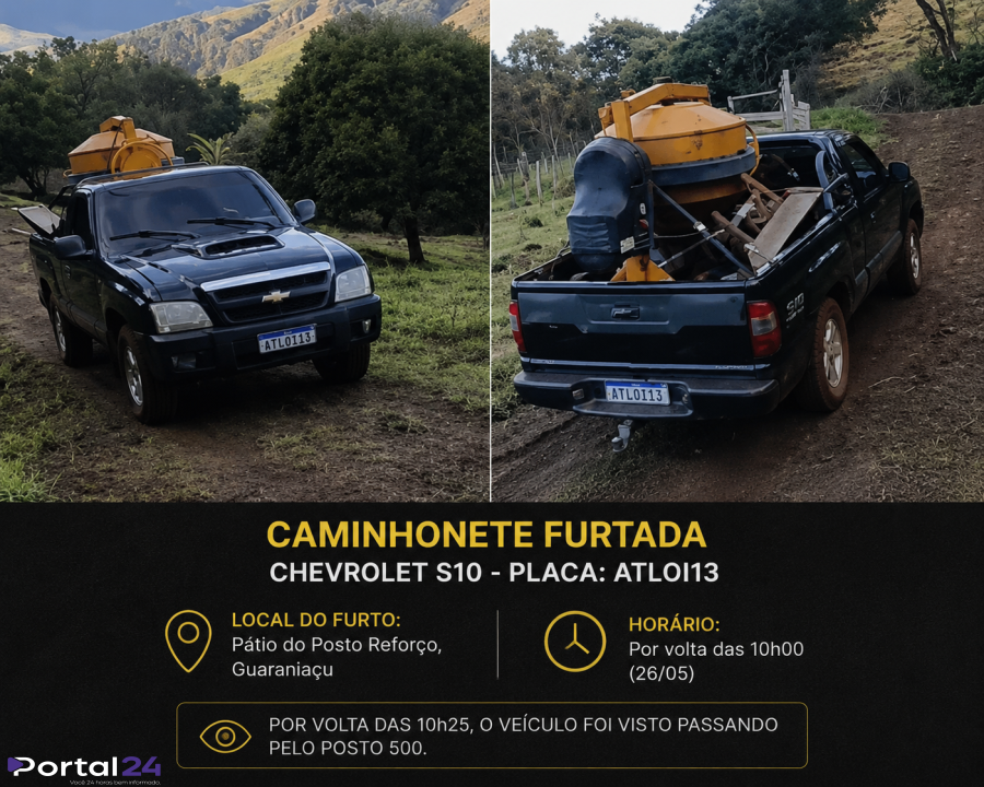 Caminhonete Chevrolet S10 é furtada em posto de combustíveis em Guaraniaçu