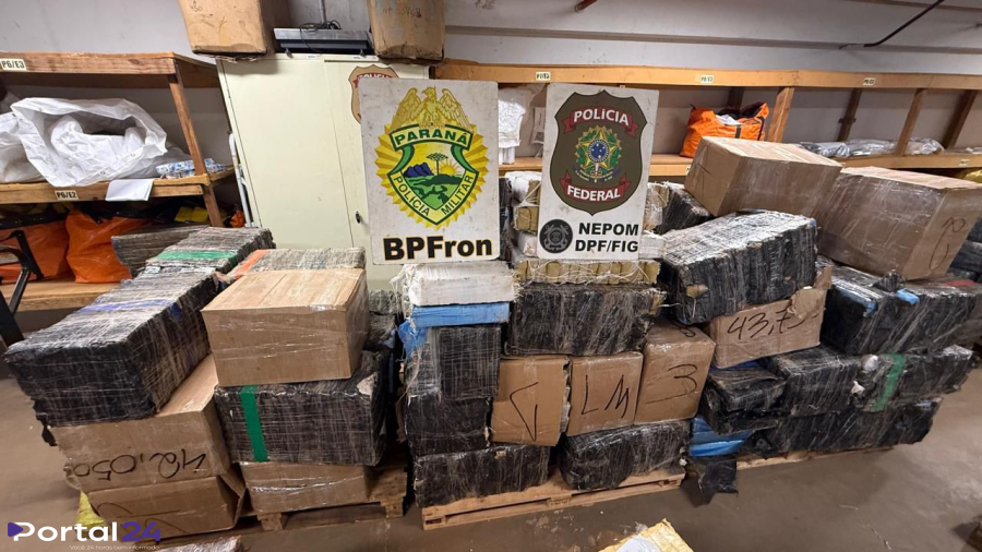 Mais de 2,2 toneladas de maconha são apreendidas em ação conjunta da PF e BPFRON em Foz do Iguaçu