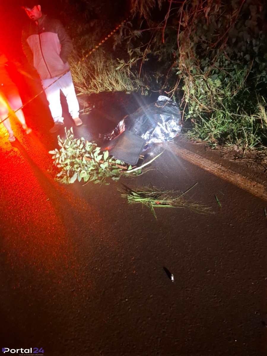 Colisão traseira na PR-575 deixa motociclista morto em Nova Aurora