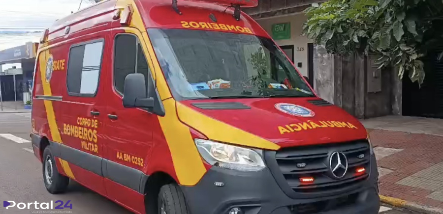 Motociclista fica ferido após batida com ônibus no Centro de Cascavel