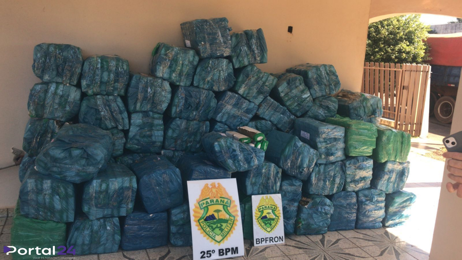 Traficante é preso com 1,5 tonelada de maconha na PR-082, em Icaraíma