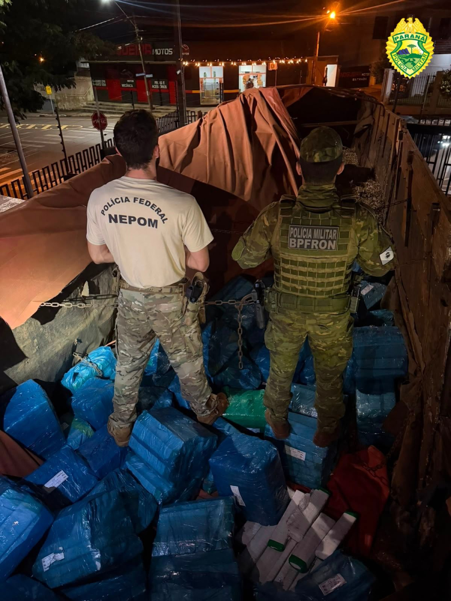 Ação integrada apreende quase 1,5 tonelada de maconha na BR-487