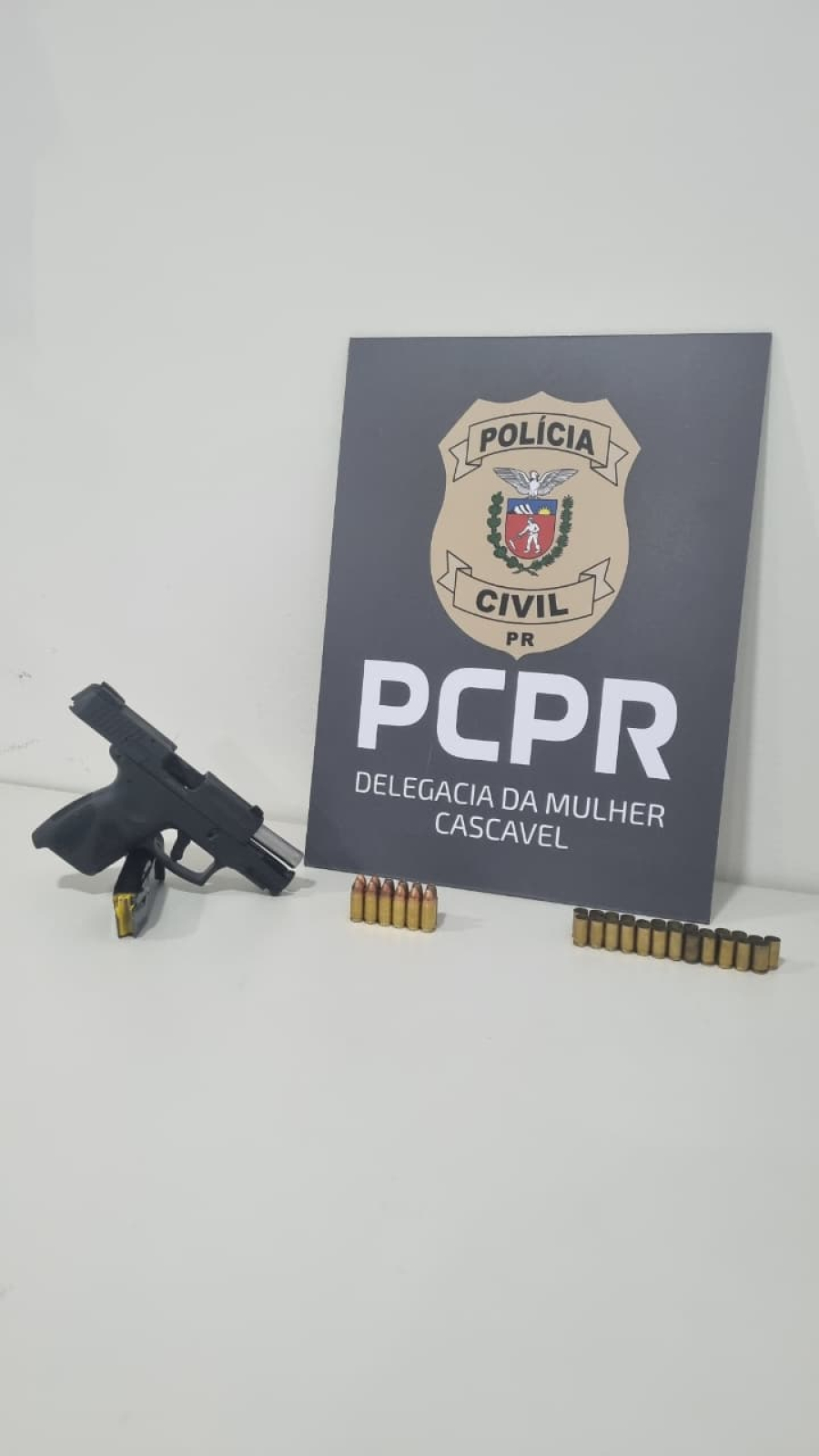 Polícia Civil apreende espingarda, pistola e munições durante Operação Mulher Segura