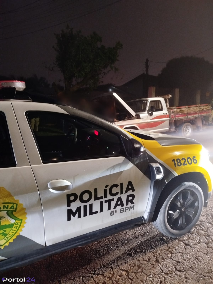 Caminhonete furtada é recuperada pela Polícia Militar poucas horas após o crime em Cascavel