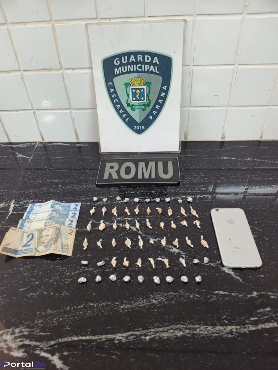 Homem é preso após Guarda Municipal encontrar 59 porções de crack durante atendimento de briga em Cascavel