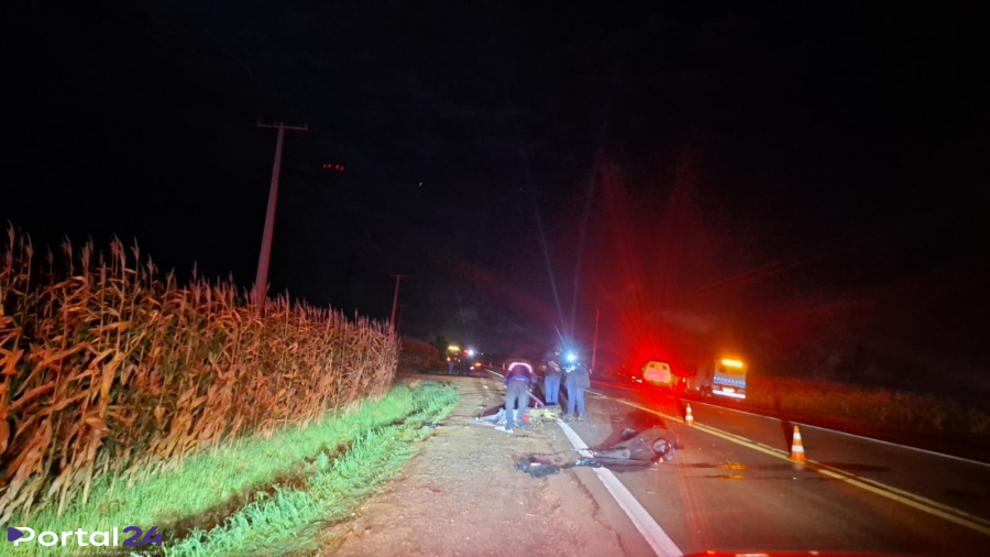 Motociclista morre em colisão frontal na PR-495, em Medianeira