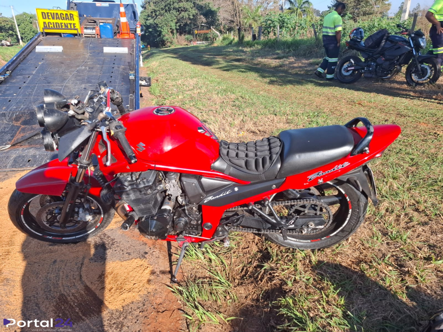 Motociclista e passageira ficam feridos após queda de moto na PR-323 em Cafezal do Sul