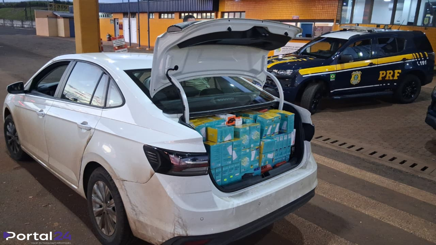 PRF apreende carga de eletrônicos avaliada em R$ 27 mil na BR-277, em Cascavel