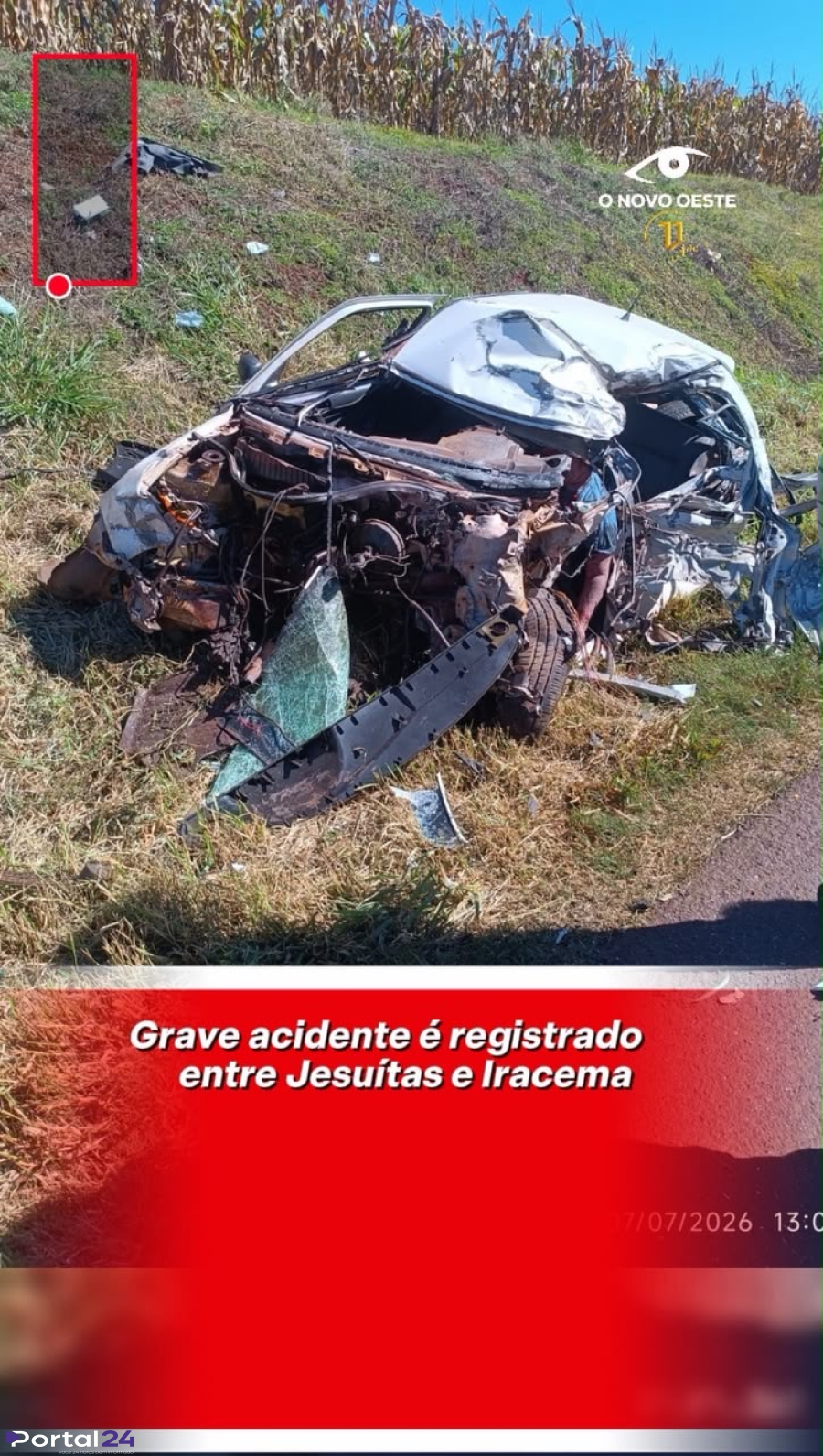Grave acidente envolvendo caminhão e carros deixa rodovia interditada no Oeste