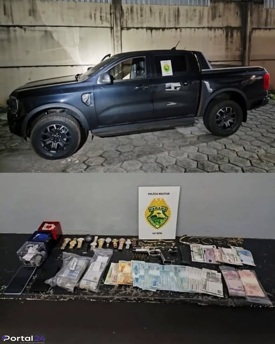 Dupla armada é presa após manter família refém e roubar caminhonete em Guarapuava
