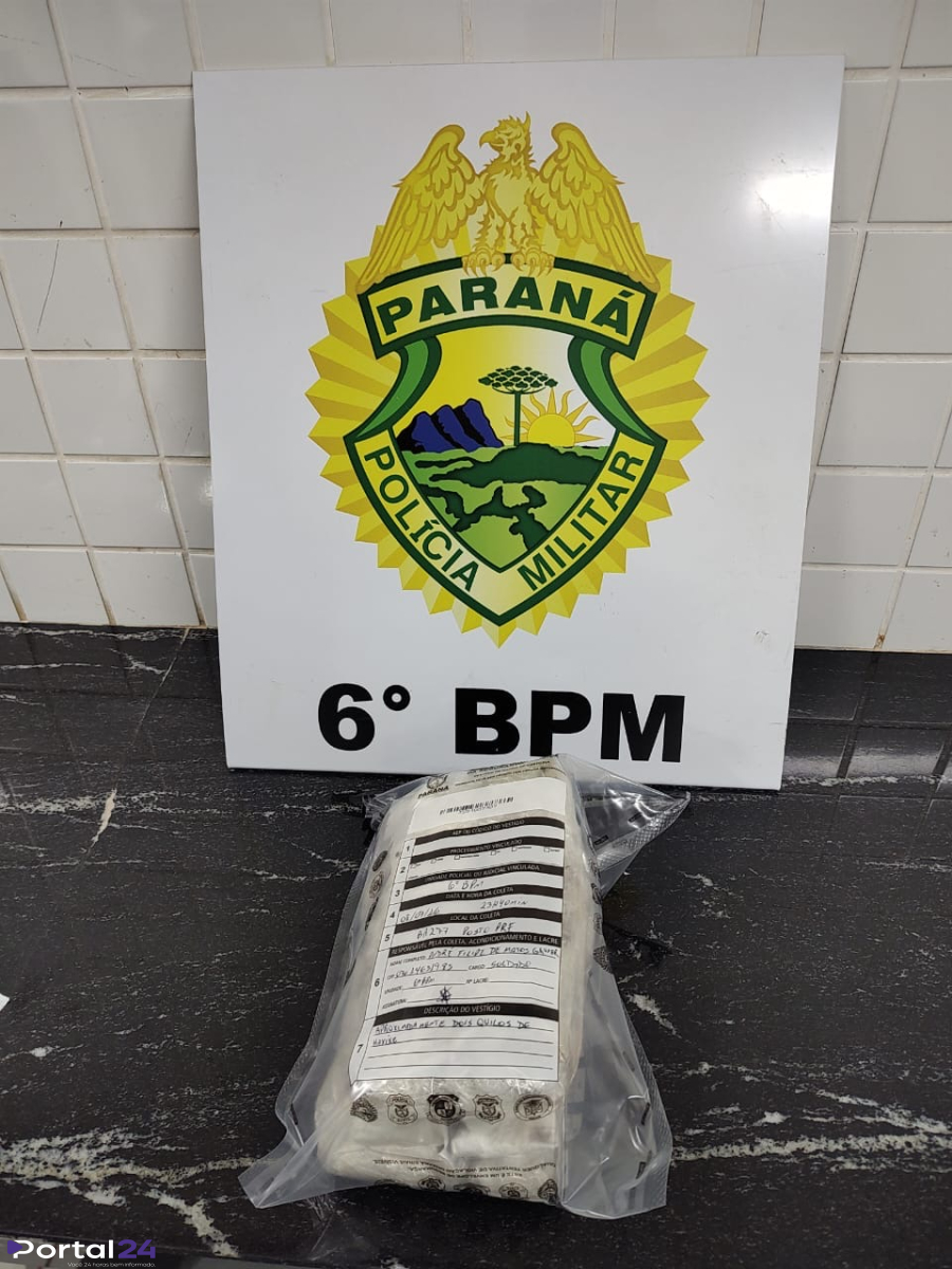 Passageiro é preso com mais de 2 kg de haxixe na BR-277 em Cascavel