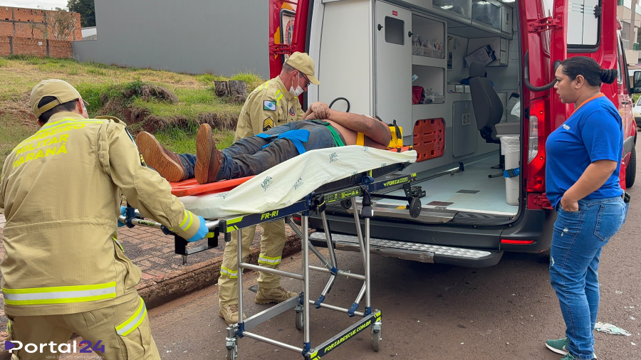 Trabalhador é atingido por pneu de caminhão durante serviço em borracharia de Cascavel